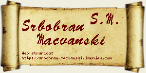 Srbobran Mačvanski vizit kartica